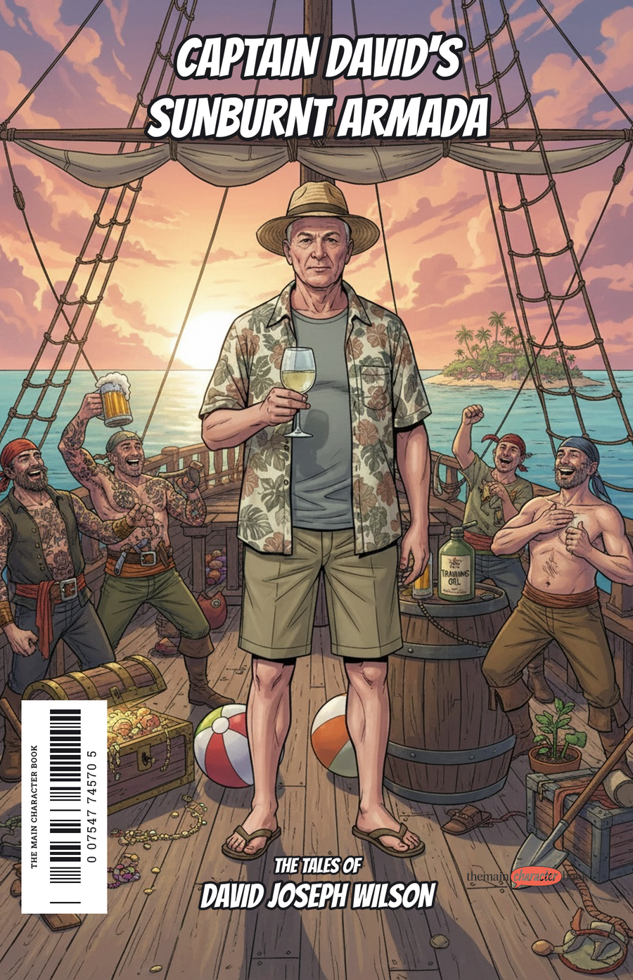 Captain David's Sunburnt Armada — personalised front cover