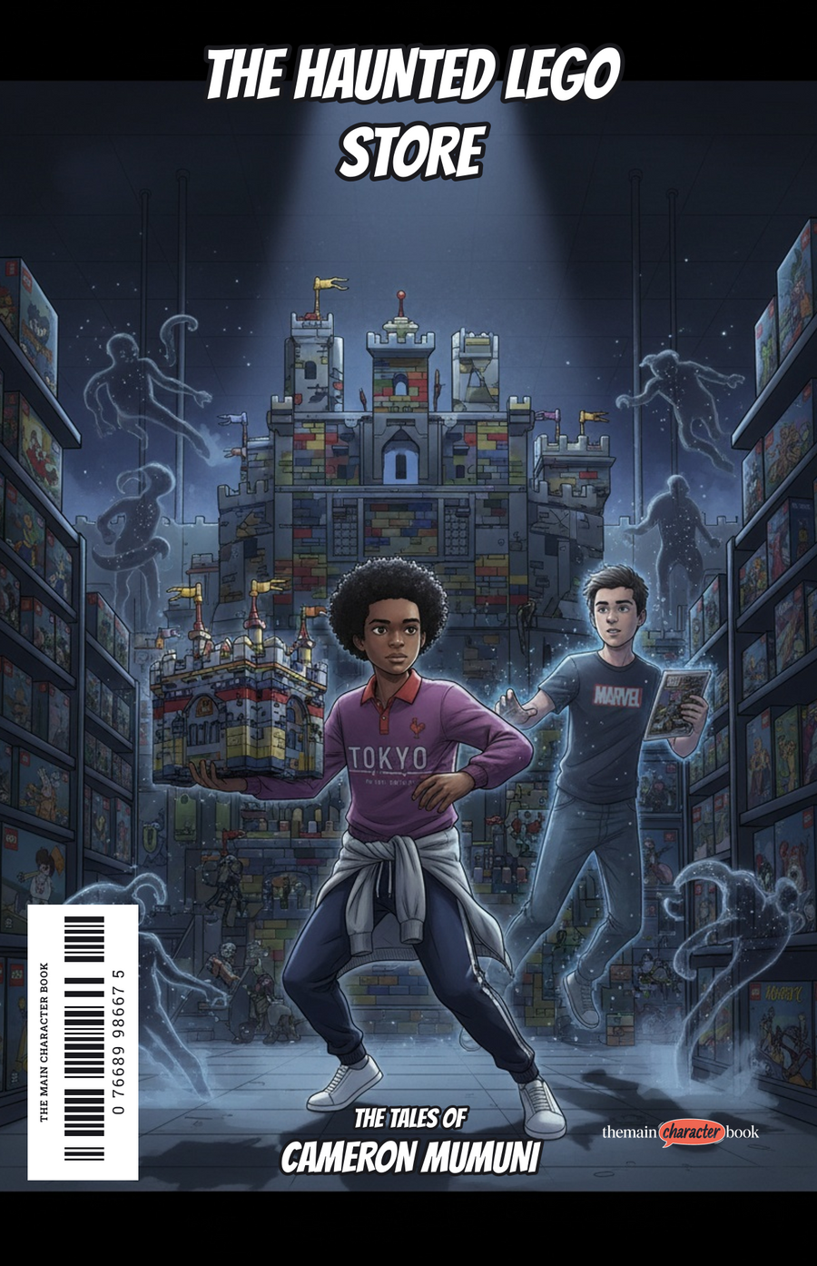 The Haunted Lego Store — personalised front cover