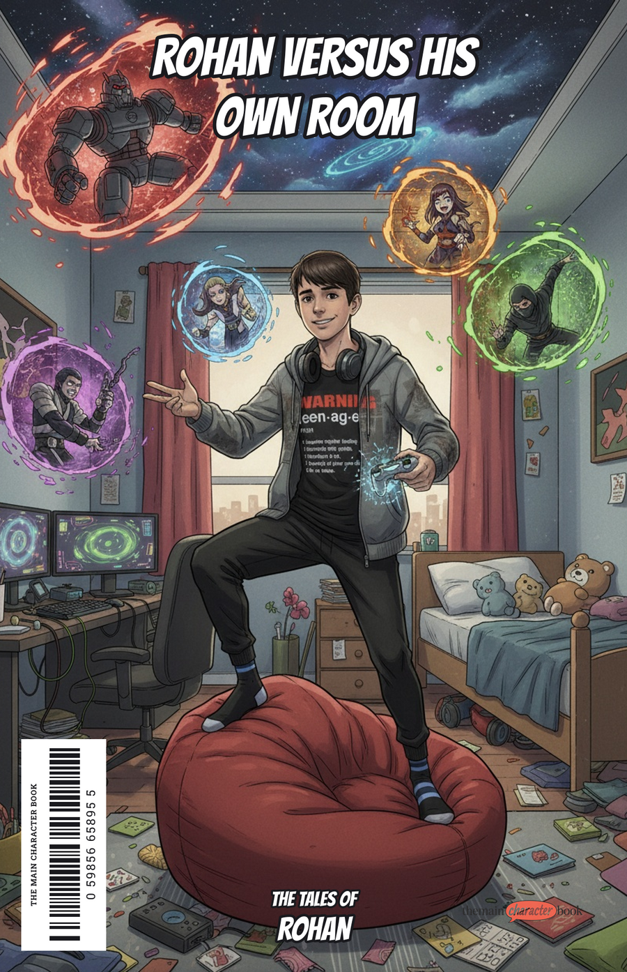 Rohan Versus His Own Room — personalised front cover