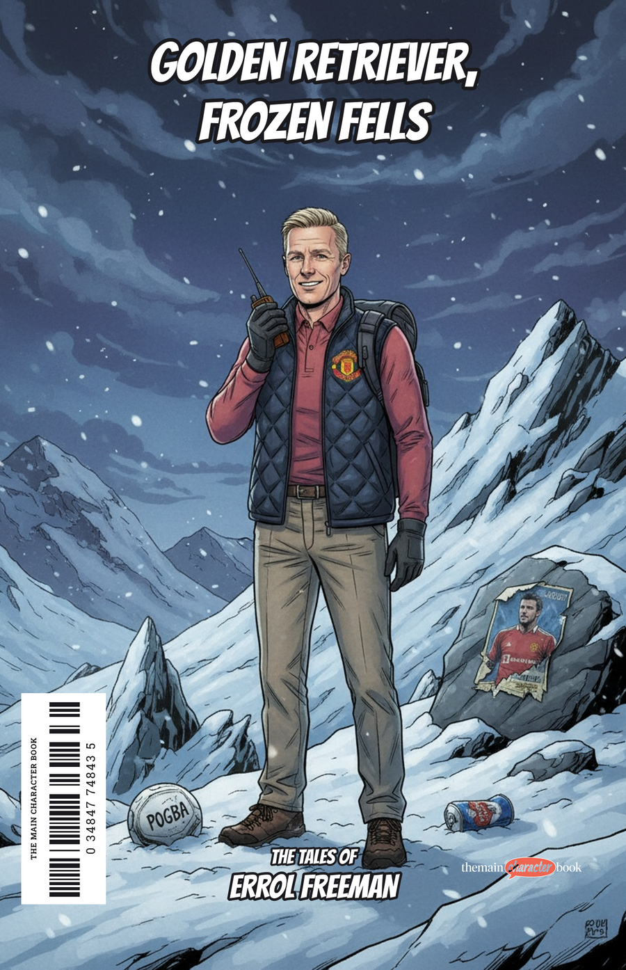 Golden Retriever, Frozen Fells — personalised front cover