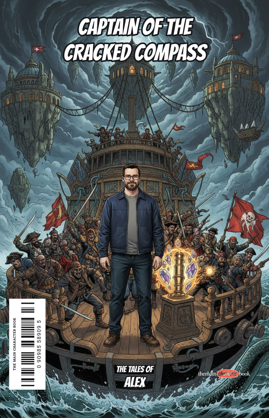 Captain of the Cracked Compass — personalised front cover