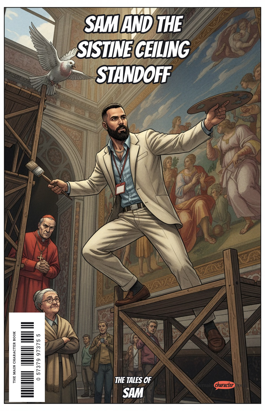 Sam and the Sistine Ceiling Standoff — personalised front cover