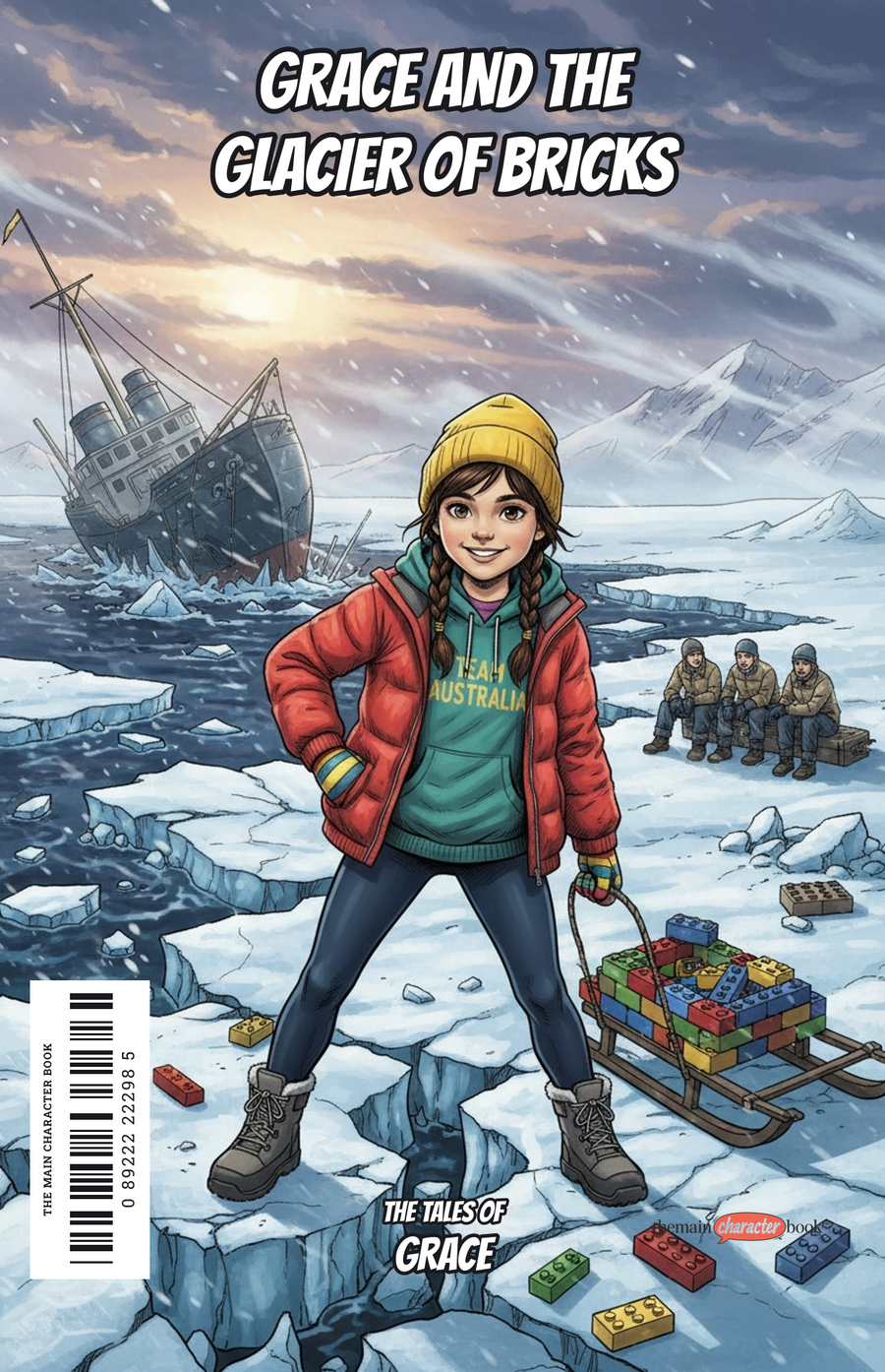 Grace and the Glacier of Bricks — personalised front cover