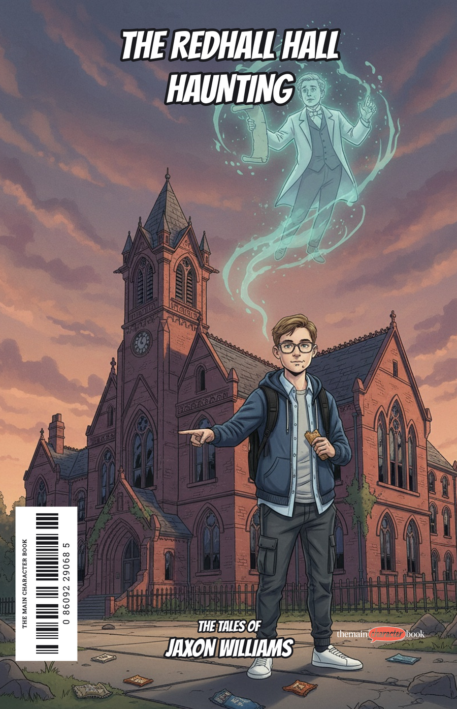 The Redhall Hall Haunting — personalised front cover
