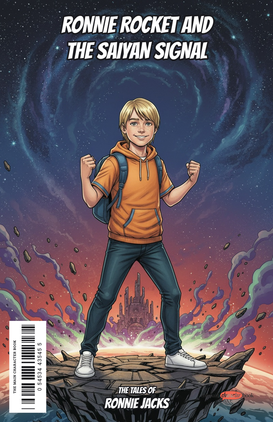 Ronnie Rocket and the Saiyan Signal — personalised front cover