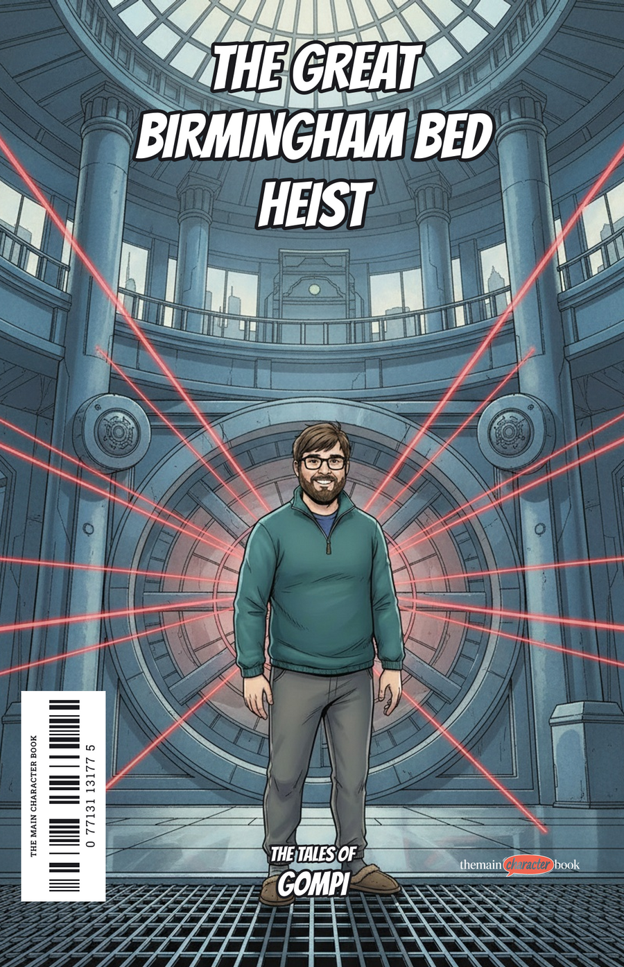The Great Birmingham Bed Heist — personalised front cover