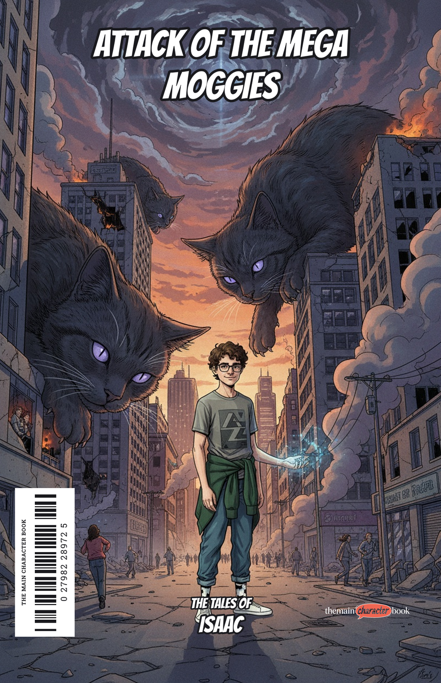 Attack of the Mega Moggies — personalised front cover