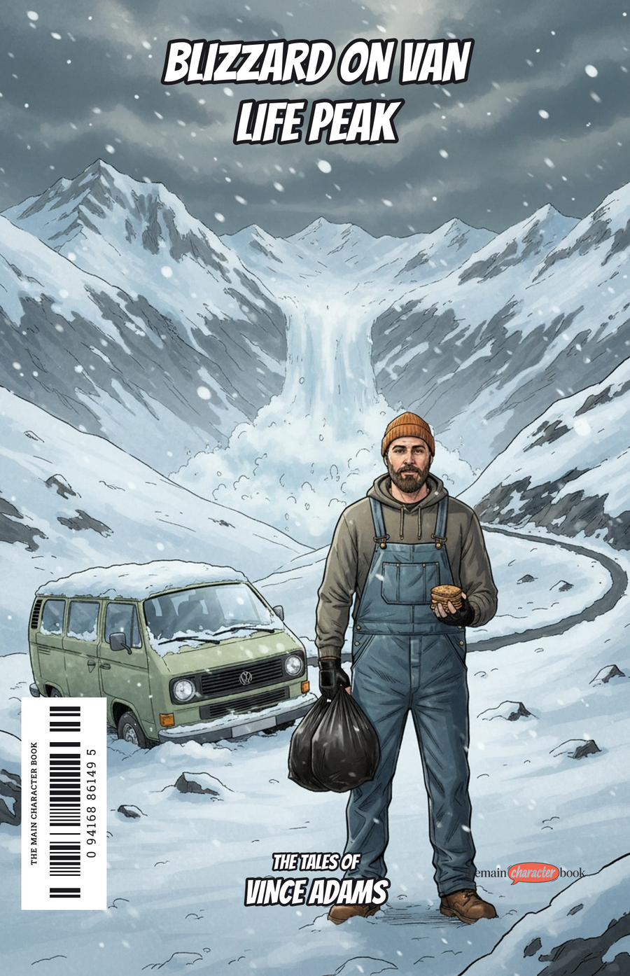 Blizzard on Van Life Peak — personalised front cover