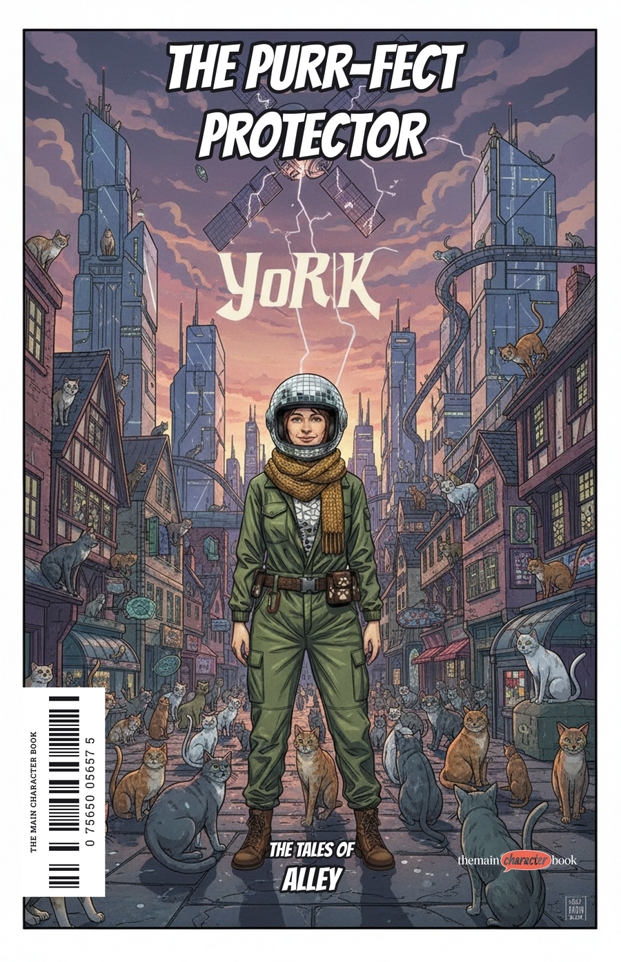 The Purr-fect Protector — personalised front cover