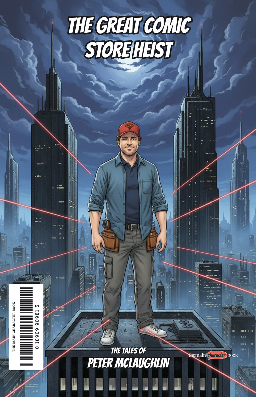The Great Comic Store Heist — personalised front cover