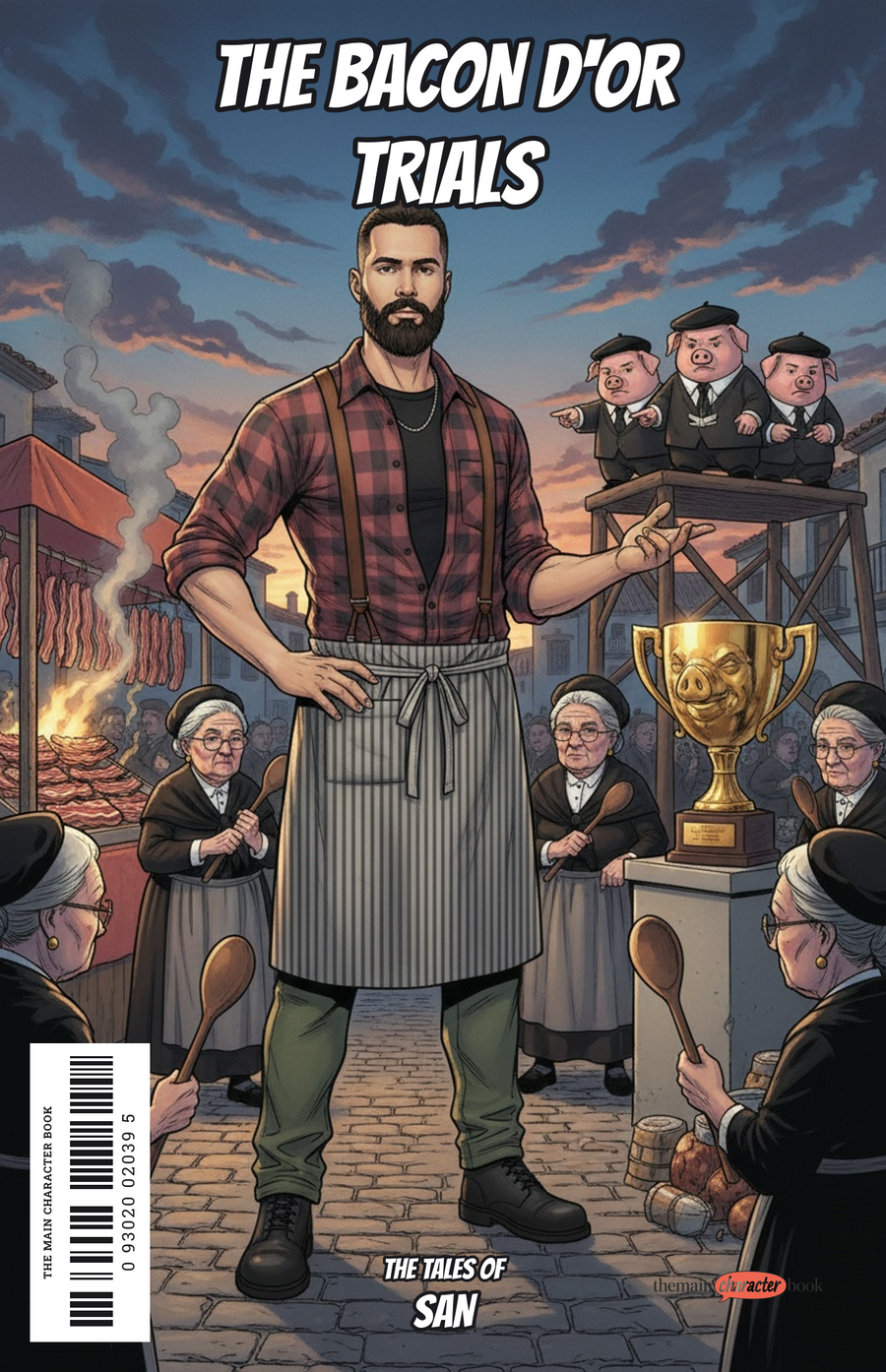 The Bacon d'Or Trials — personalised front cover
