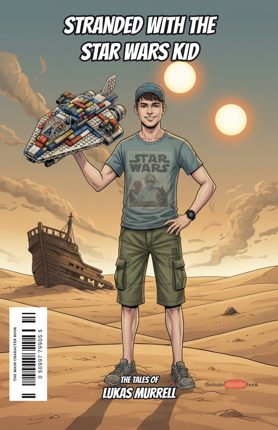 Stranded with the Star Wars Kid — personalised front cover