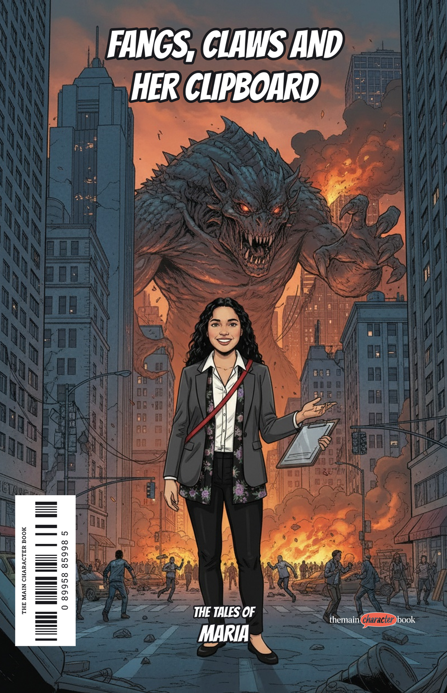 Fangs, Claws and Her Clipboard — personalised front cover
