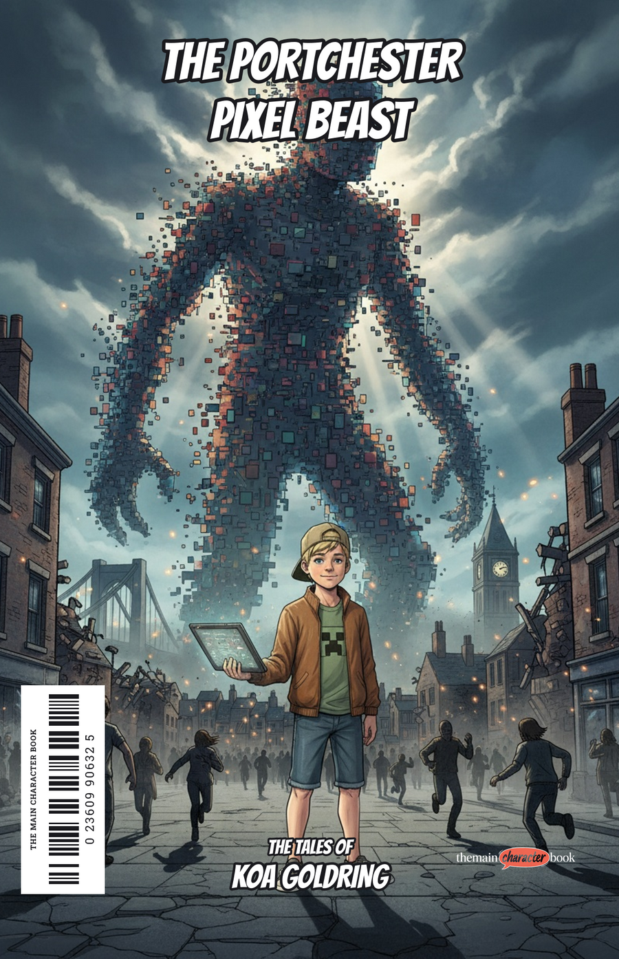 The Portchester Pixel Beast — personalised front cover