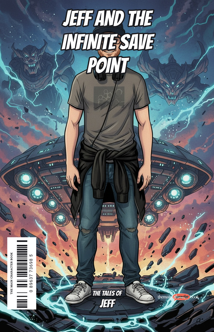 Jeff and the Infinite Save Point — personalised front cover