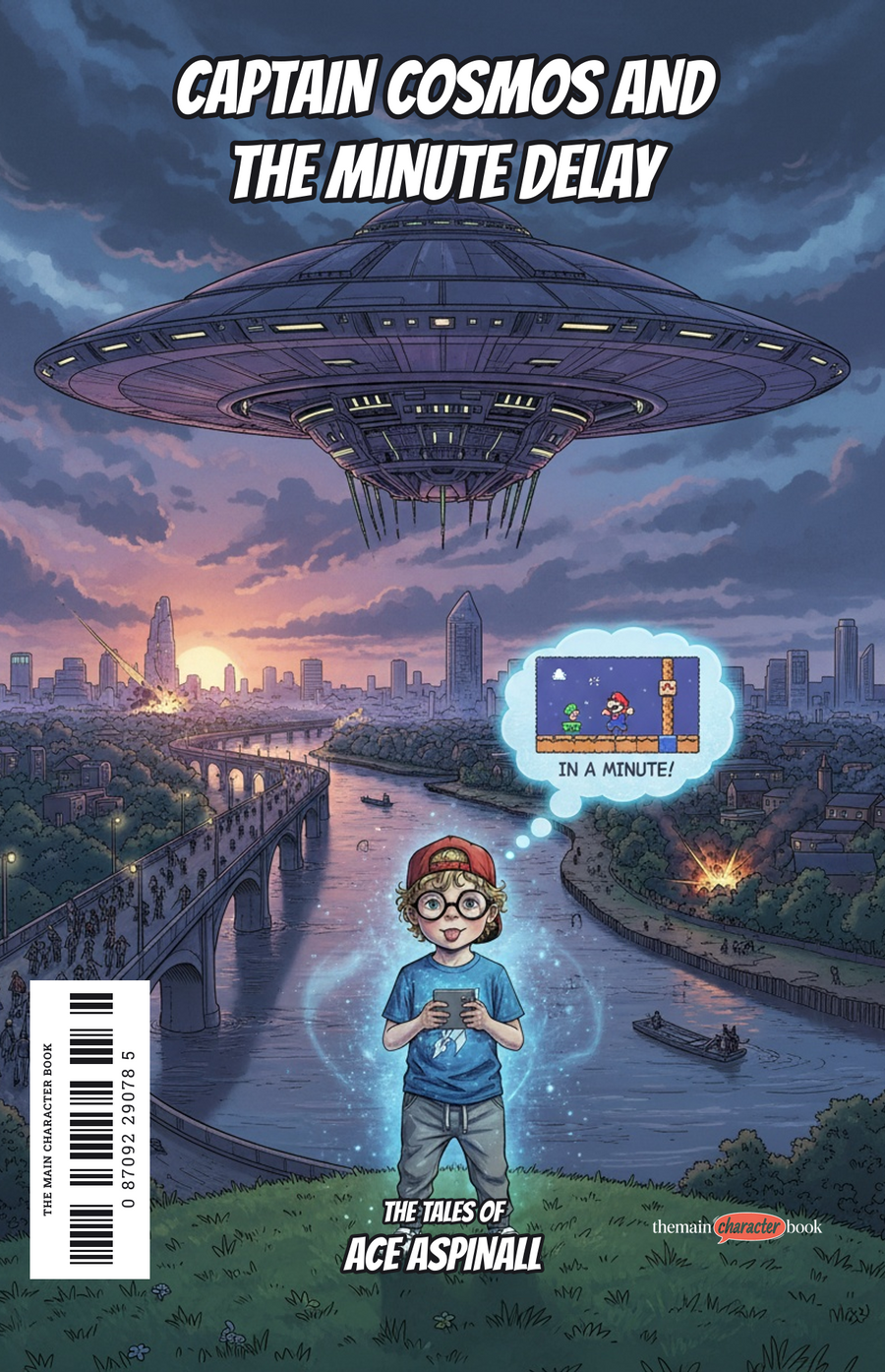 Captain Cosmos and the Minute Delay — personalised front cover