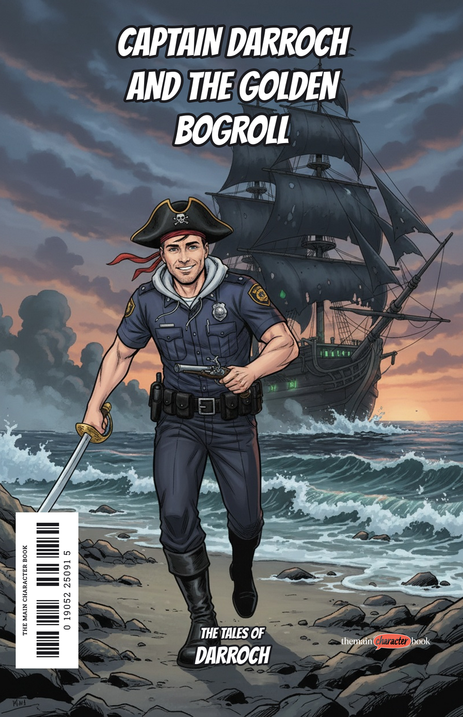 Captain Darroch and the Golden Bogroll — personalised front cover