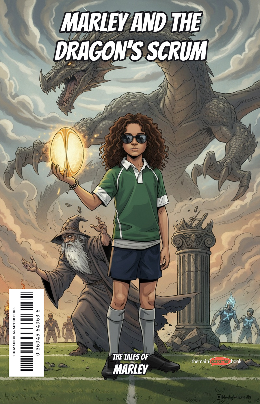 Marley and the Dragon's Scrum — personalised front cover