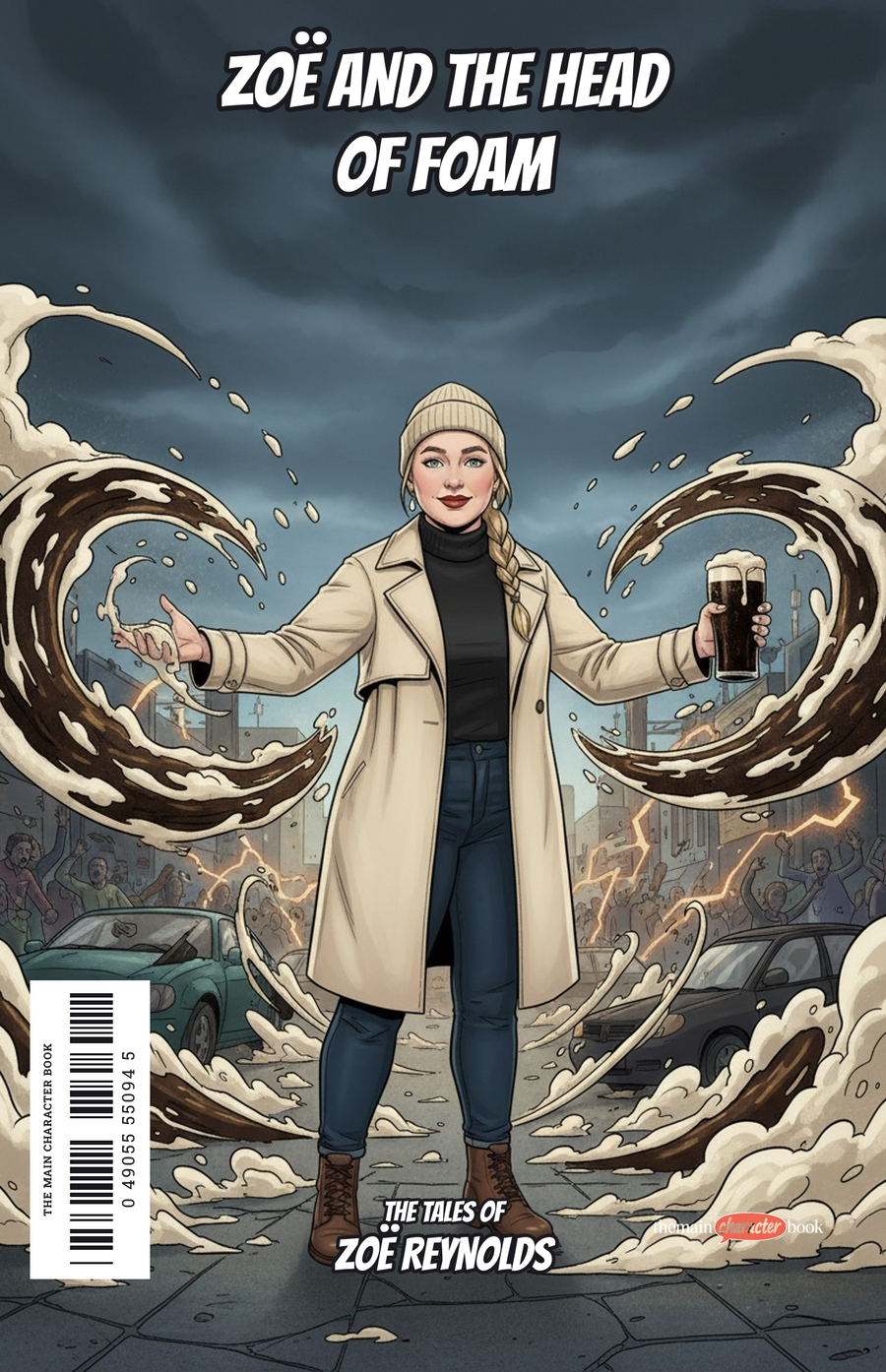 Zoë and the Head of Foam — personalised front cover