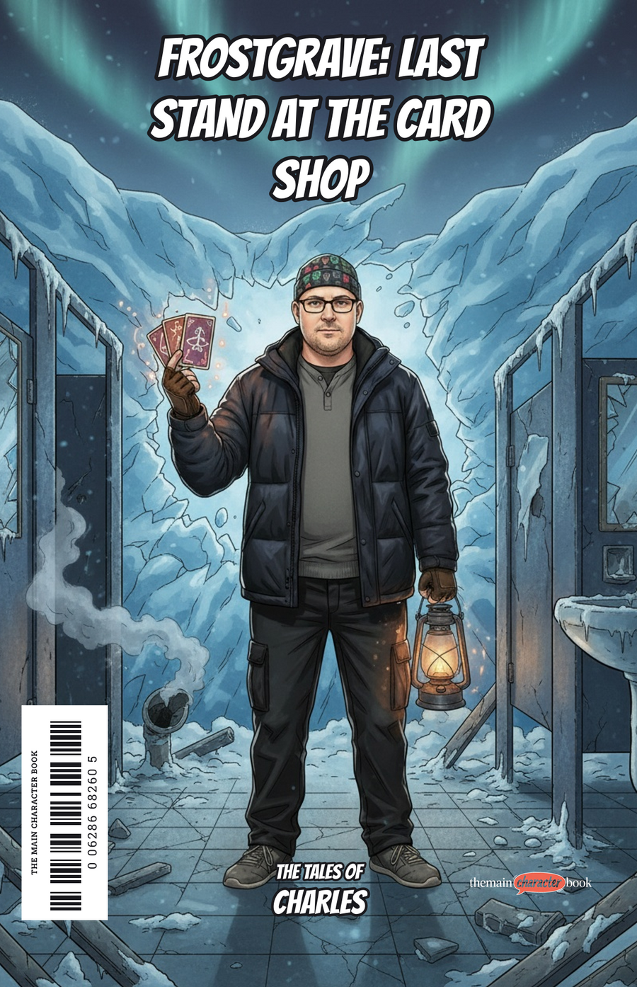 Frostgrave: Last Stand at the Card Shop — personalised front cover