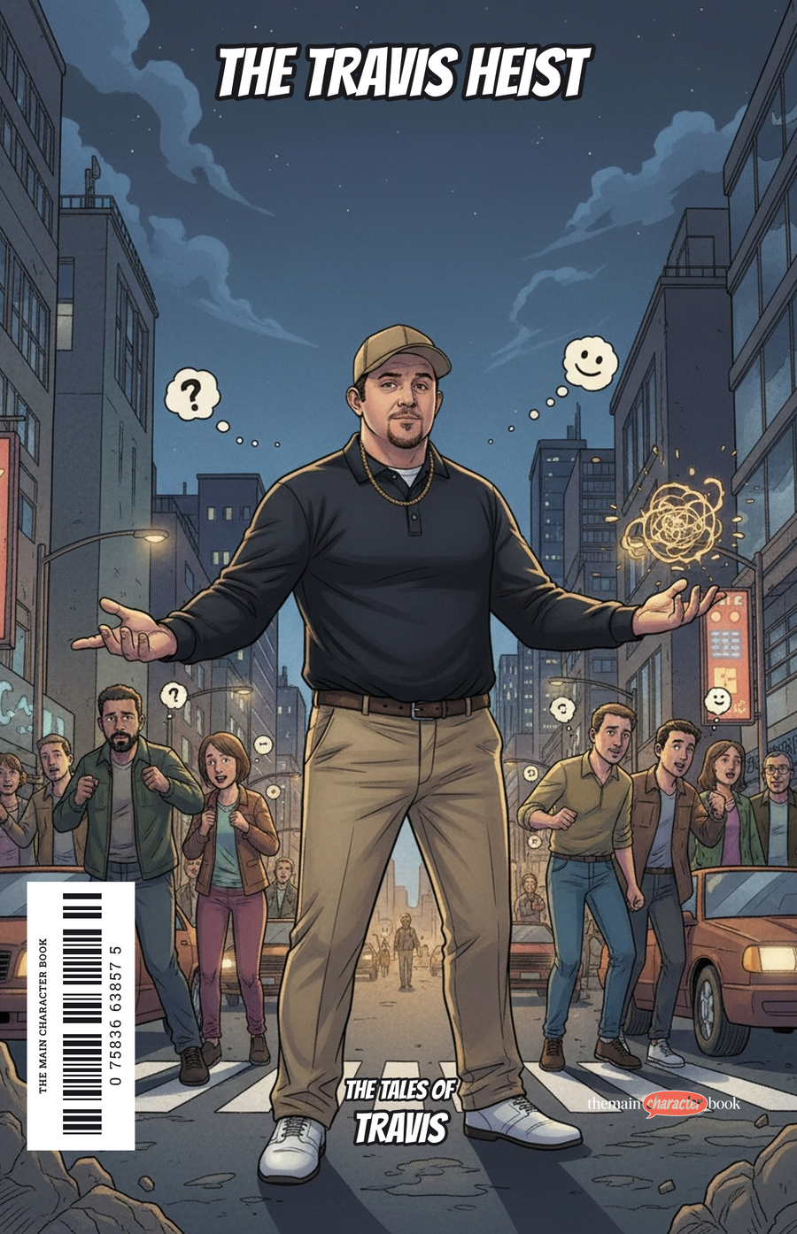 The Travis Heist — personalised front cover