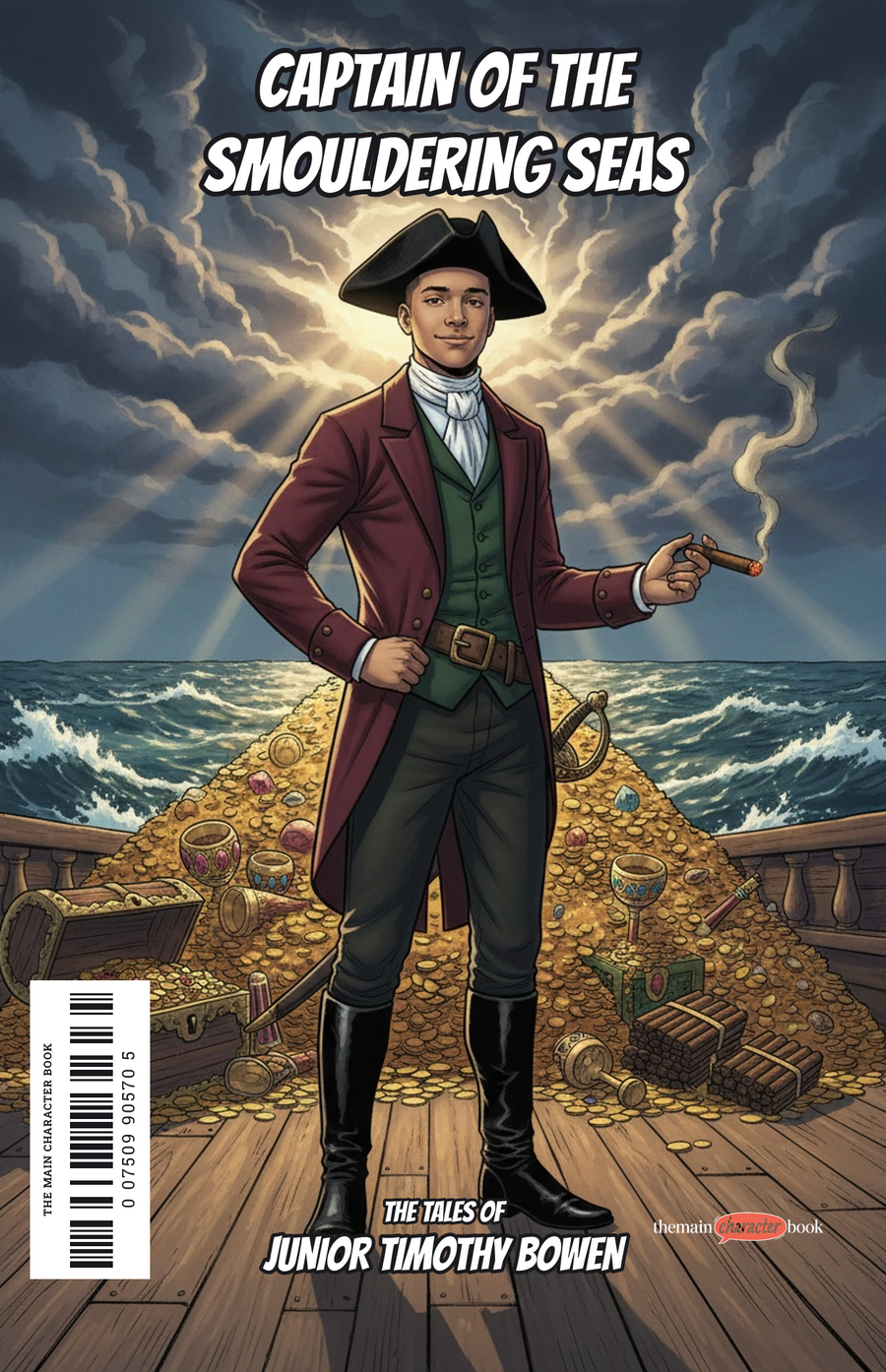 Captain of the Smouldering Seas — personalised front cover