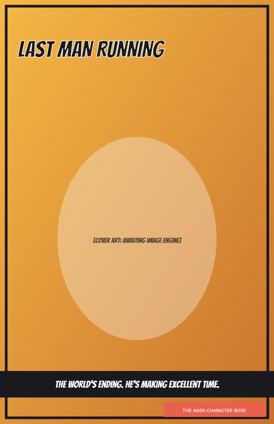 Last Man Running — personalised front cover