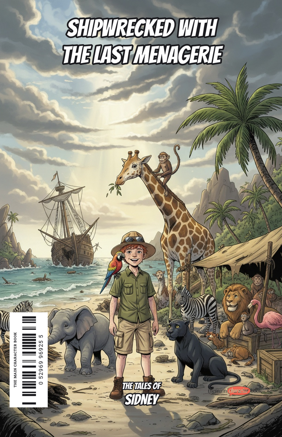 Shipwrecked with the Last Menagerie — personalised front cover