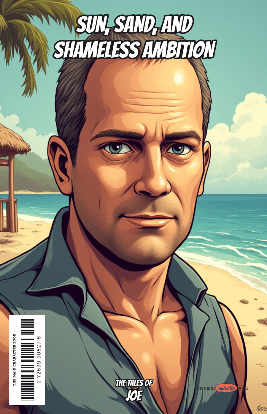 Sun, Sand, and Shameless Ambition — personalised front cover