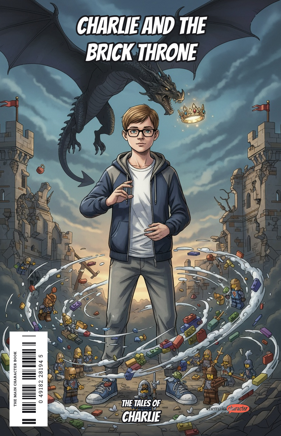 Charlie and the Brick Throne — personalised front cover