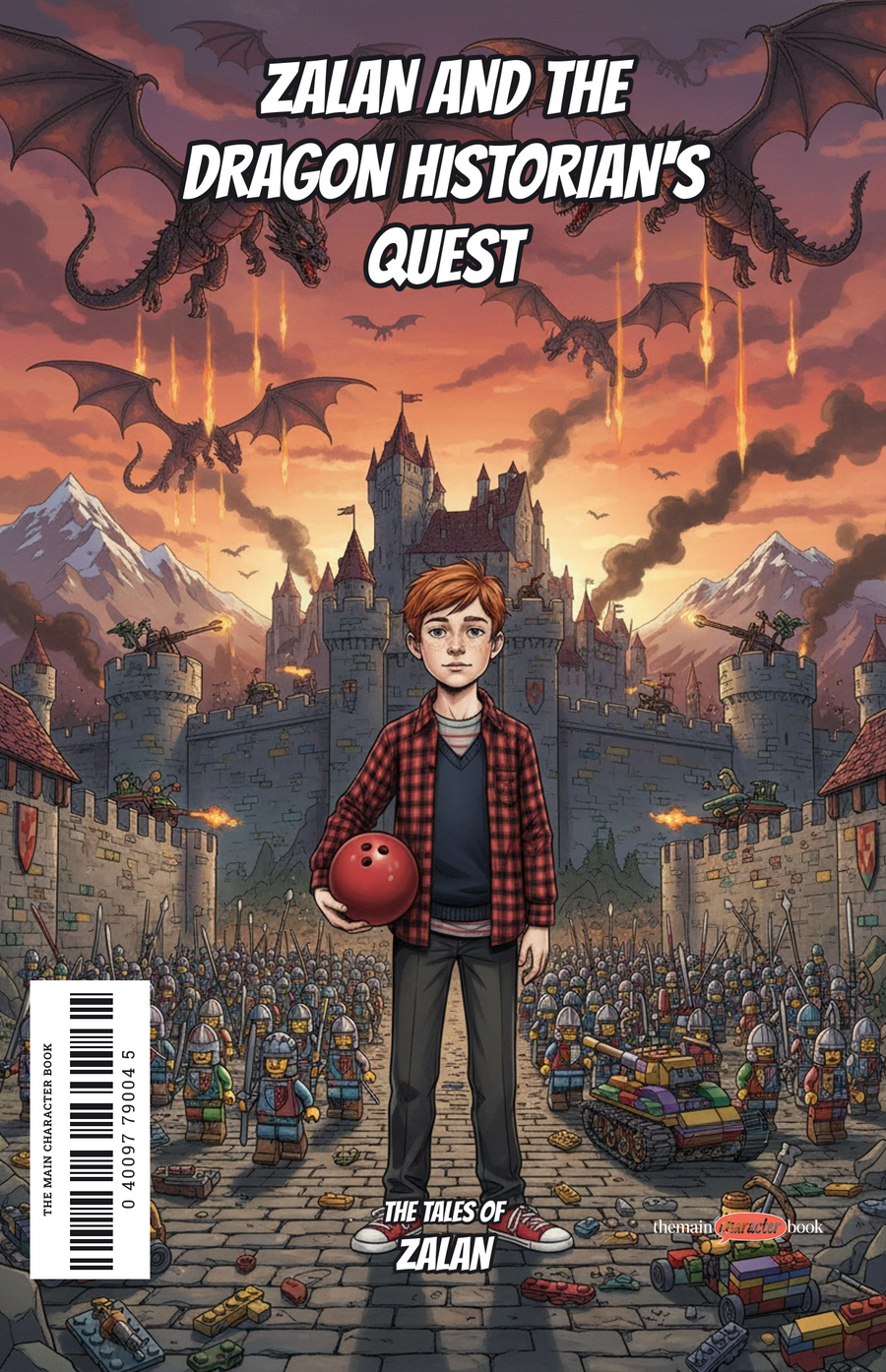 Zalan and the Dragon Historian's Quest — personalised front cover