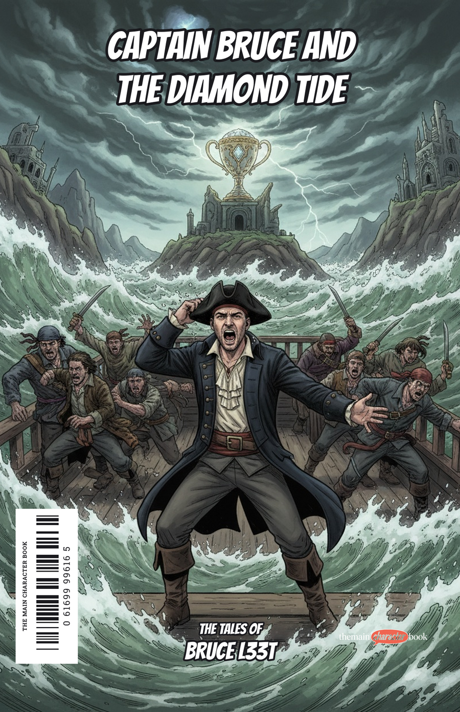 Captain Bruce and the Diamond Tide — personalised front cover