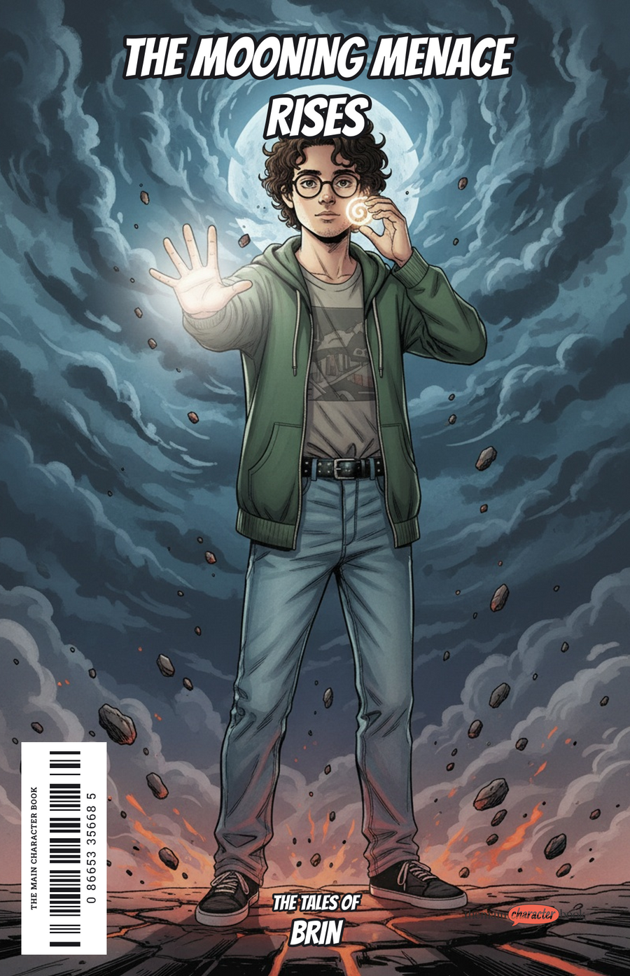 The Mooning Menace Rises — personalised front cover