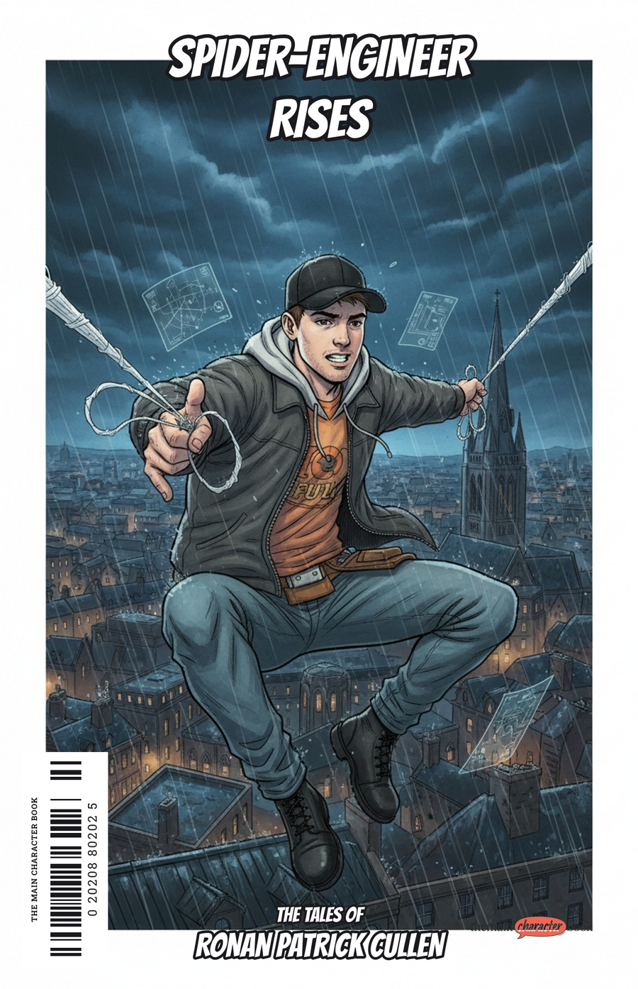 Spider-Engineer Rises — personalised front cover