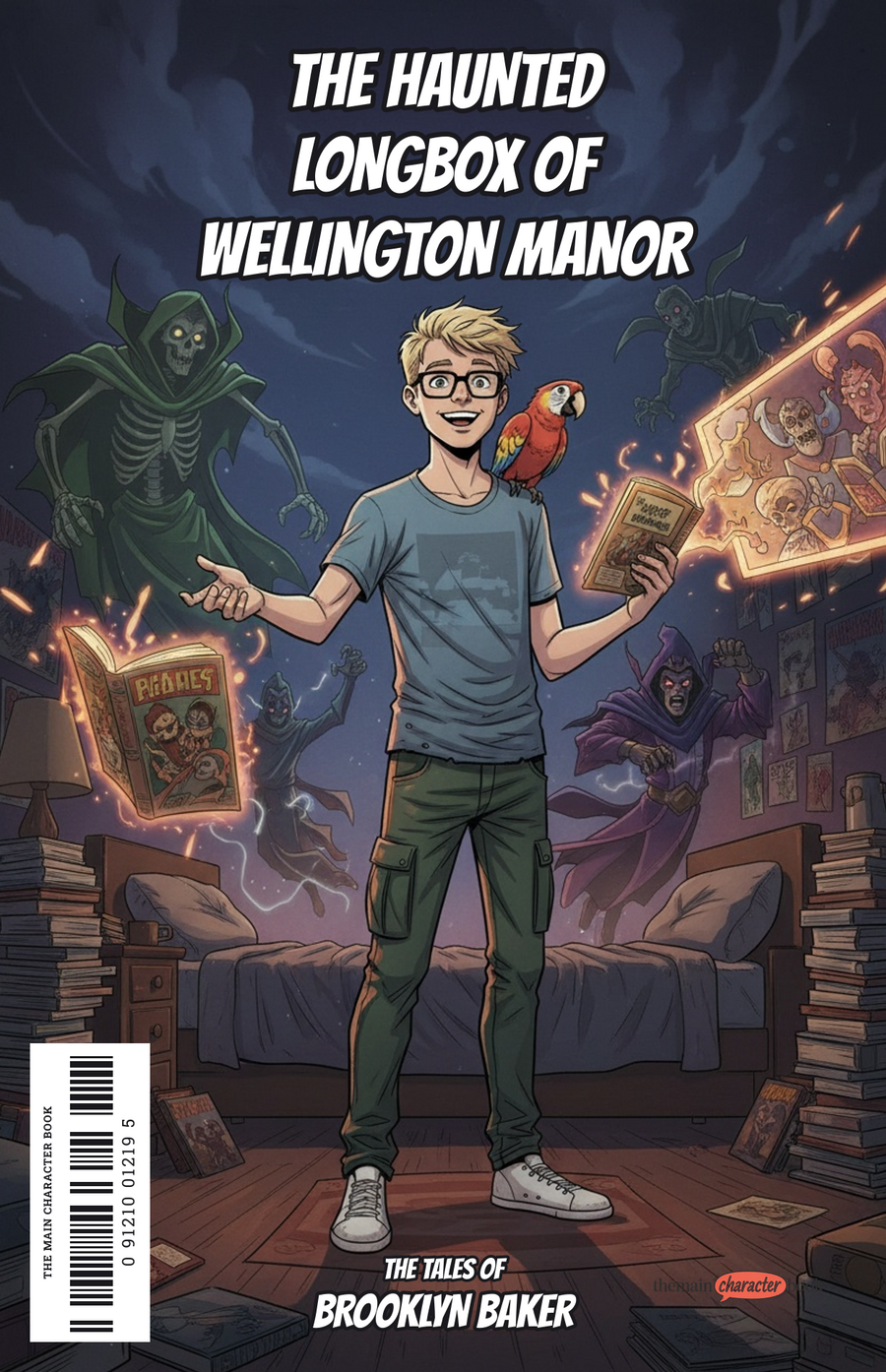 The Haunted Longbox of Wellington Manor — personalised front cover