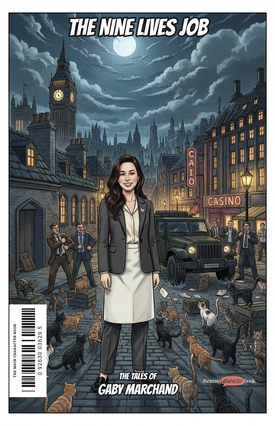 The Nine Lives Job — personalised front cover