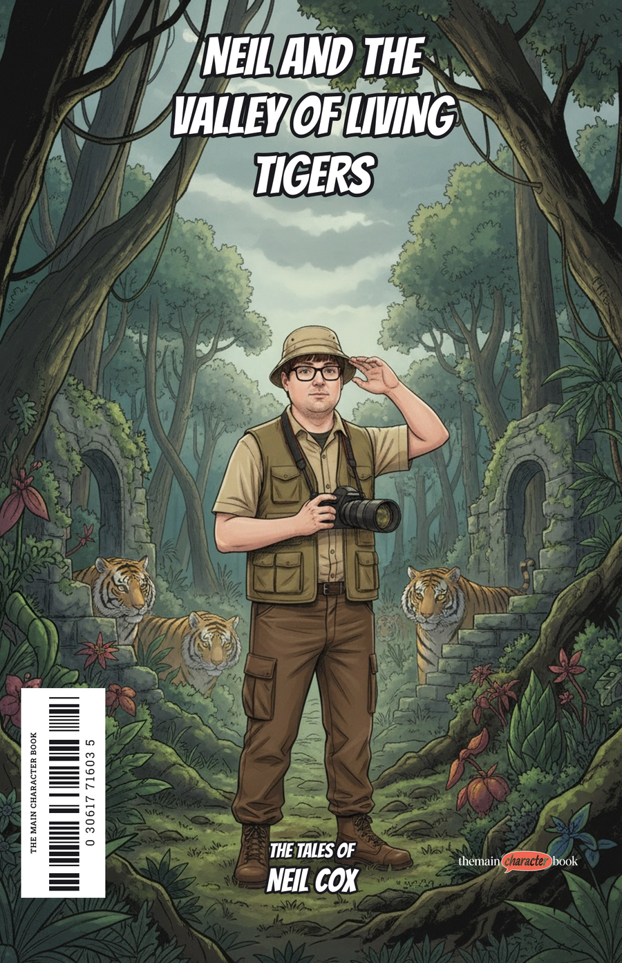 Neil and the Valley of Living Tigers — personalised front cover