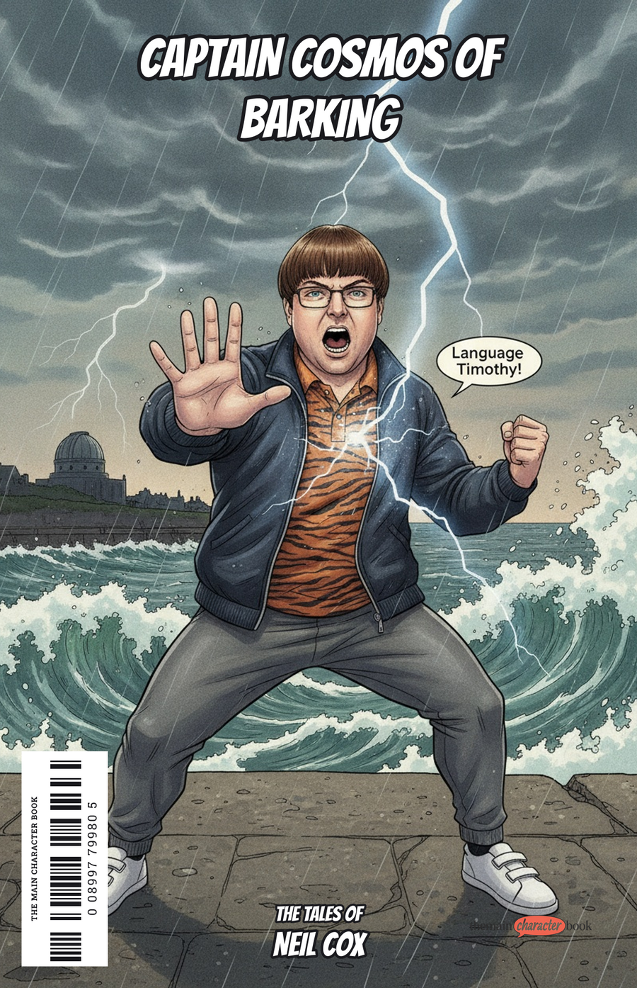 Captain Cosmos of Barking — personalised front cover