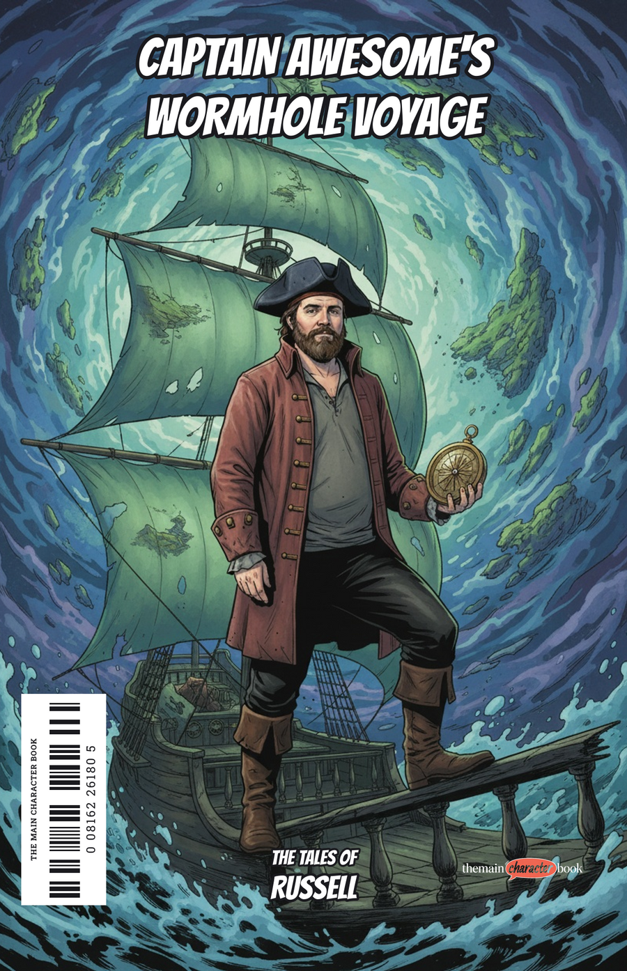 Captain Awesome's Wormhole Voyage — personalised front cover