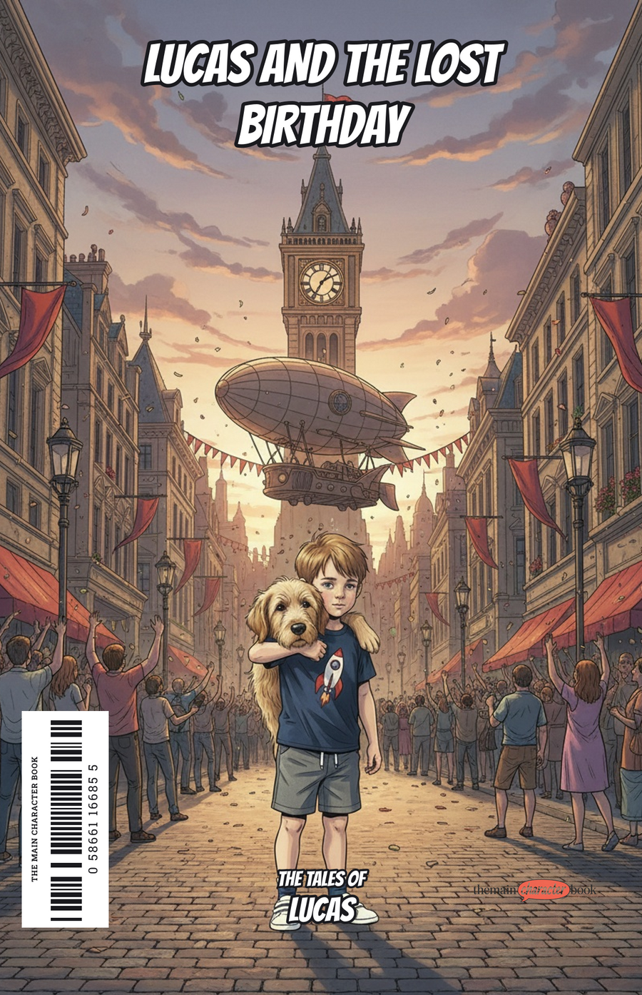 Lucas and the Lost Birthday — personalised front cover