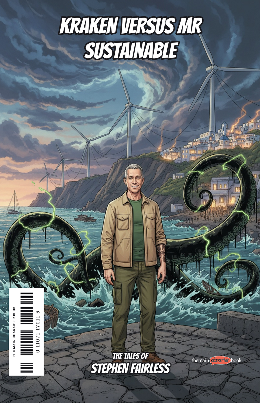 Kraken Versus Mr Sustainable — personalised front cover