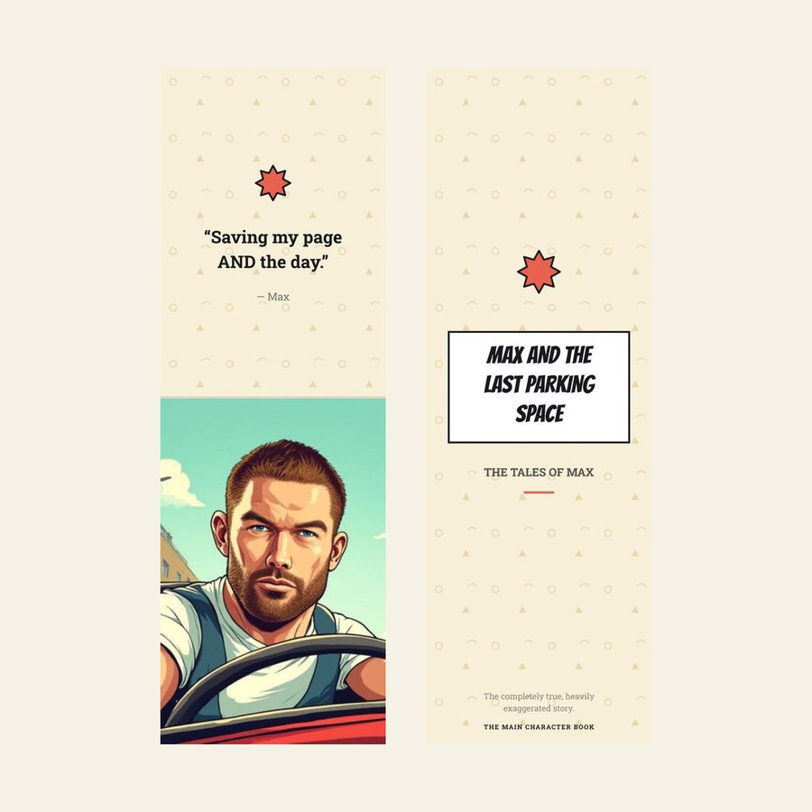 Cartoon quote bookmark, front and back