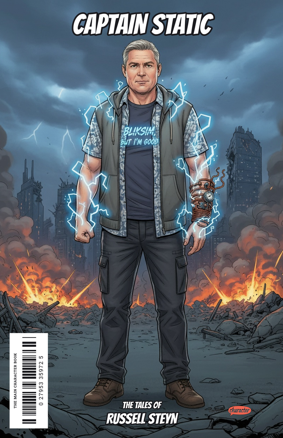 Captain Static — personalised front cover