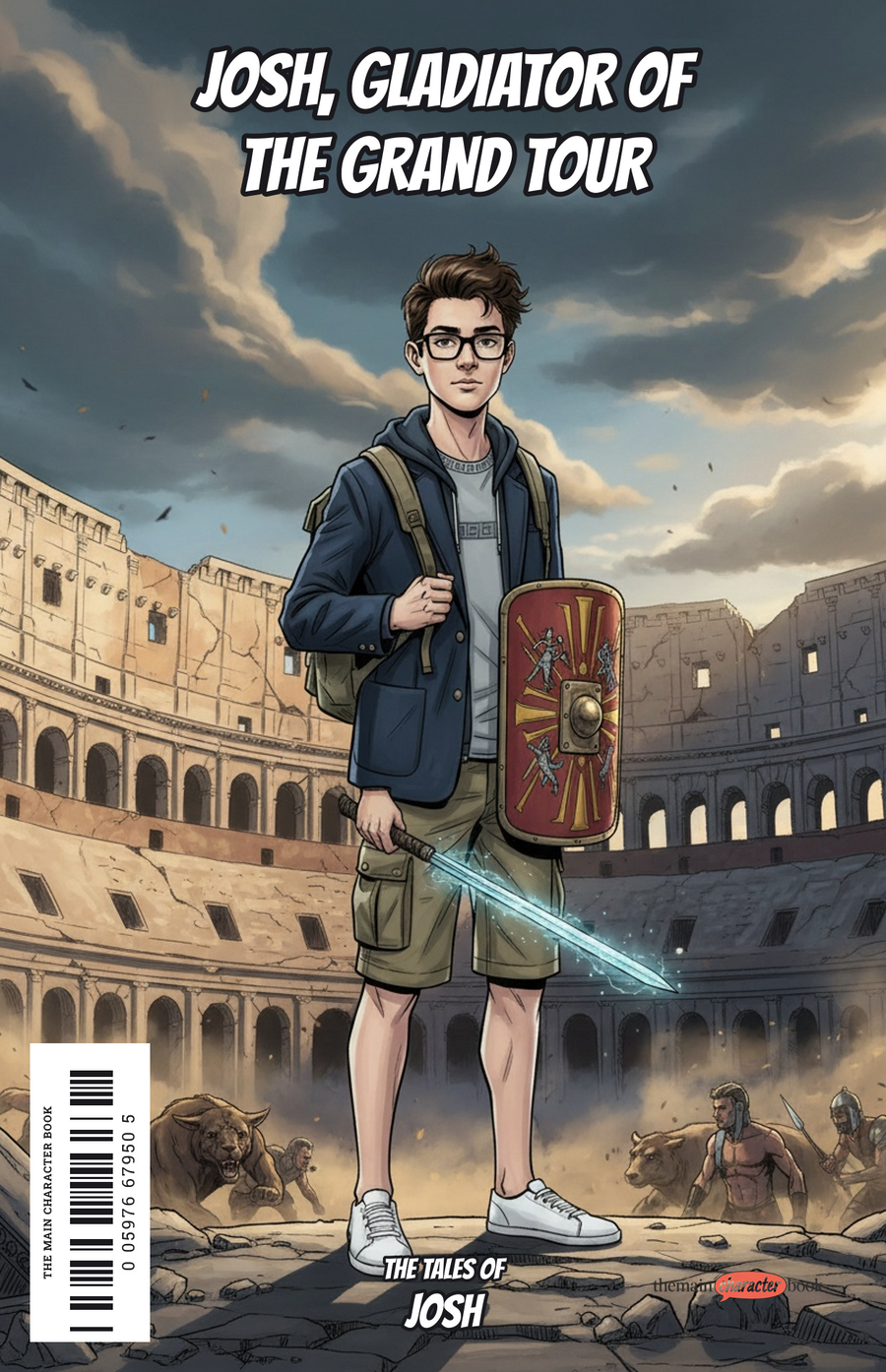 Josh, Gladiator of the Grand Tour — personalised front cover