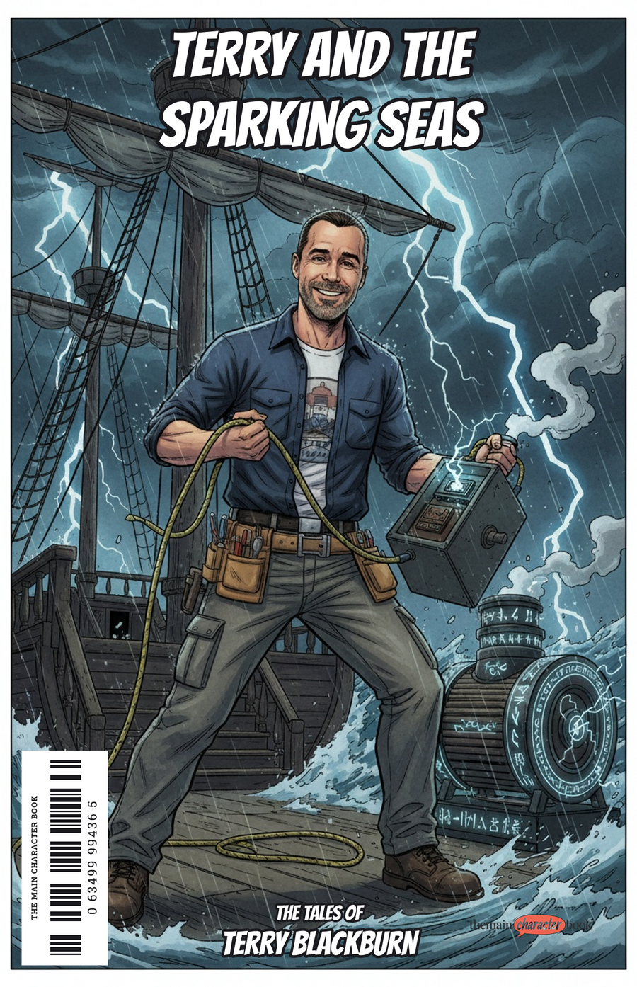 Terry and the Sparking Seas — personalised front cover