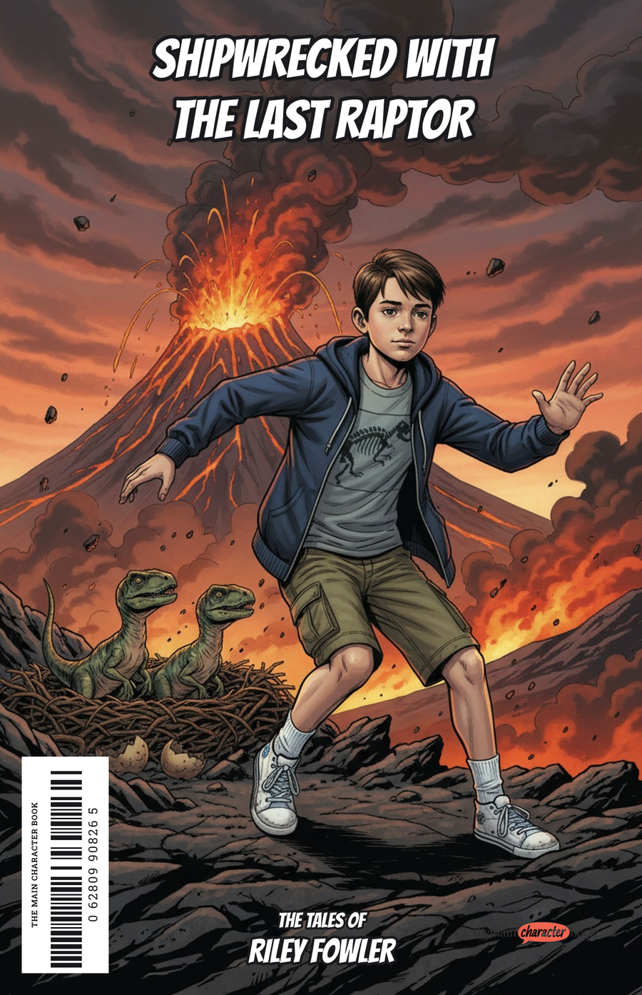 Shipwrecked with the Last Raptor — personalised front cover