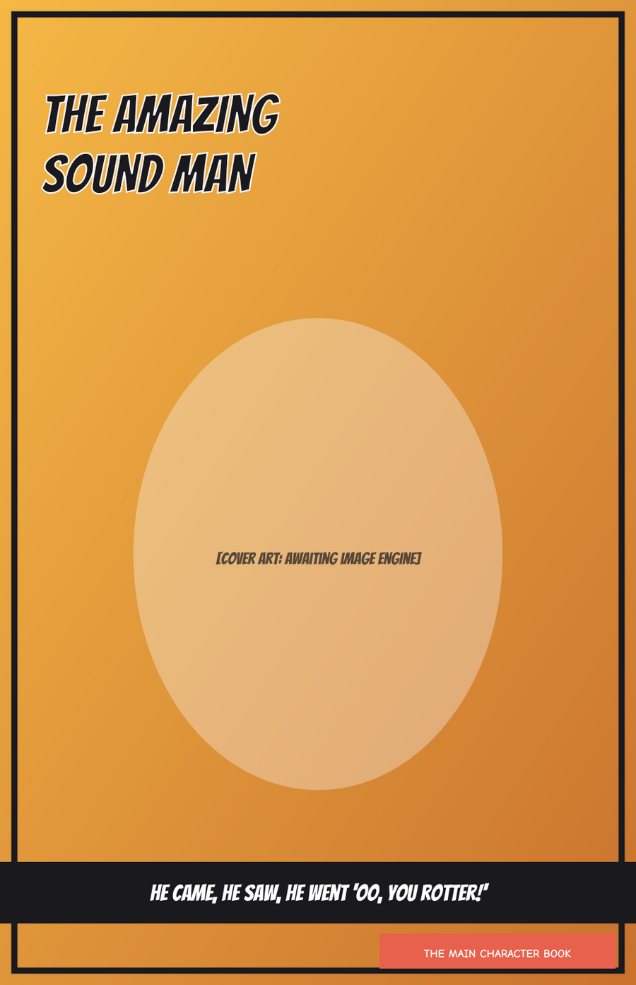 The Amazing Sound Man — personalised front cover
