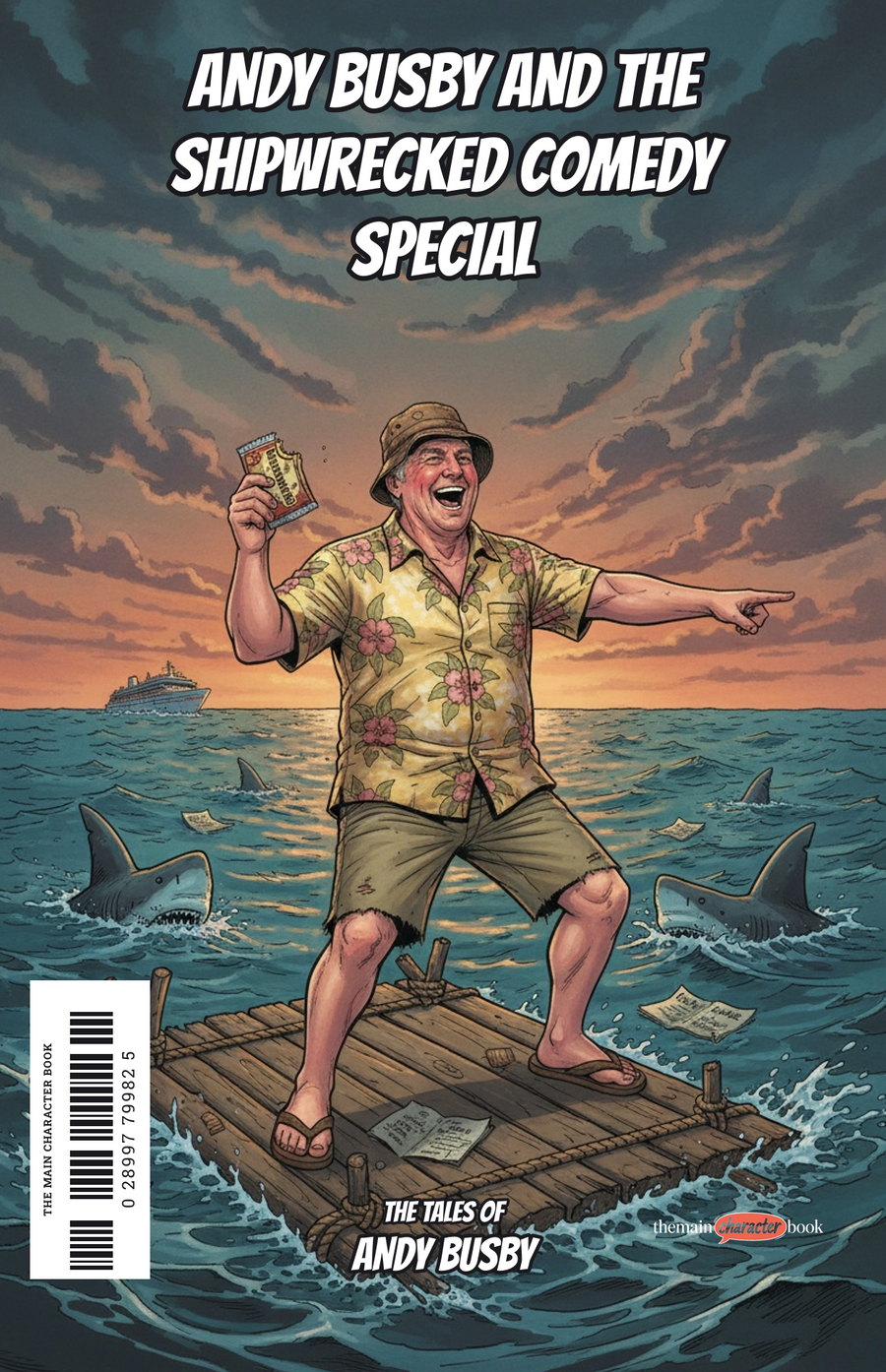 Andy Busby and the Shipwrecked Comedy Special — personalised front cover