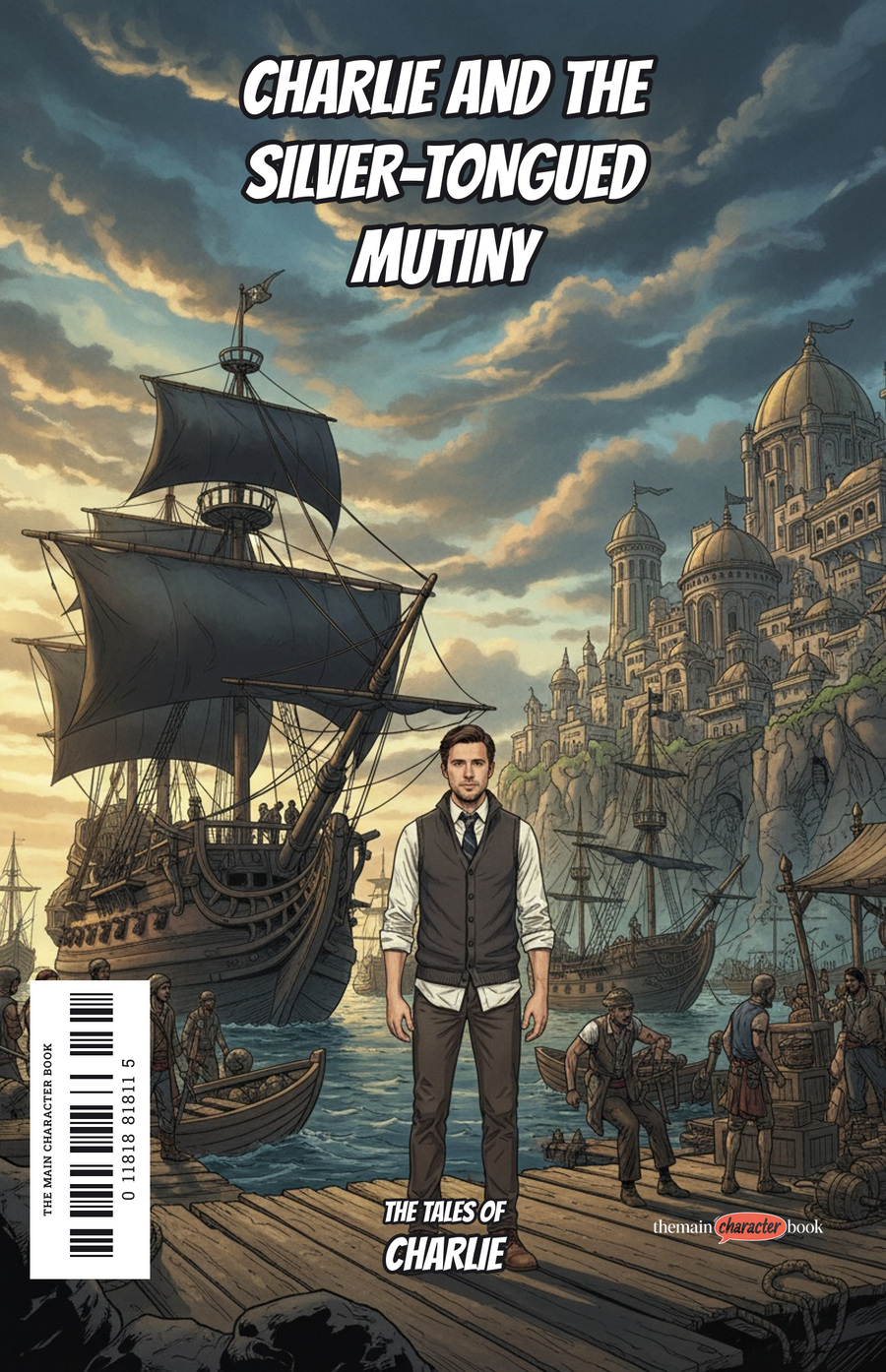 Charlie and the Silver-Tongued Mutiny — personalised front cover