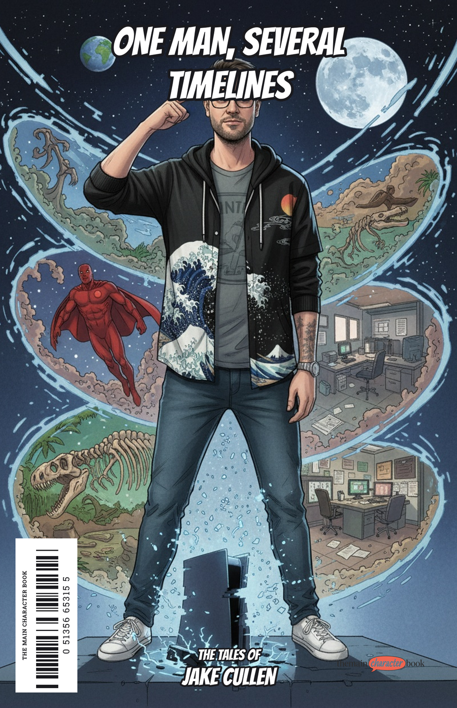 One Man, Several Timelines — personalised front cover
